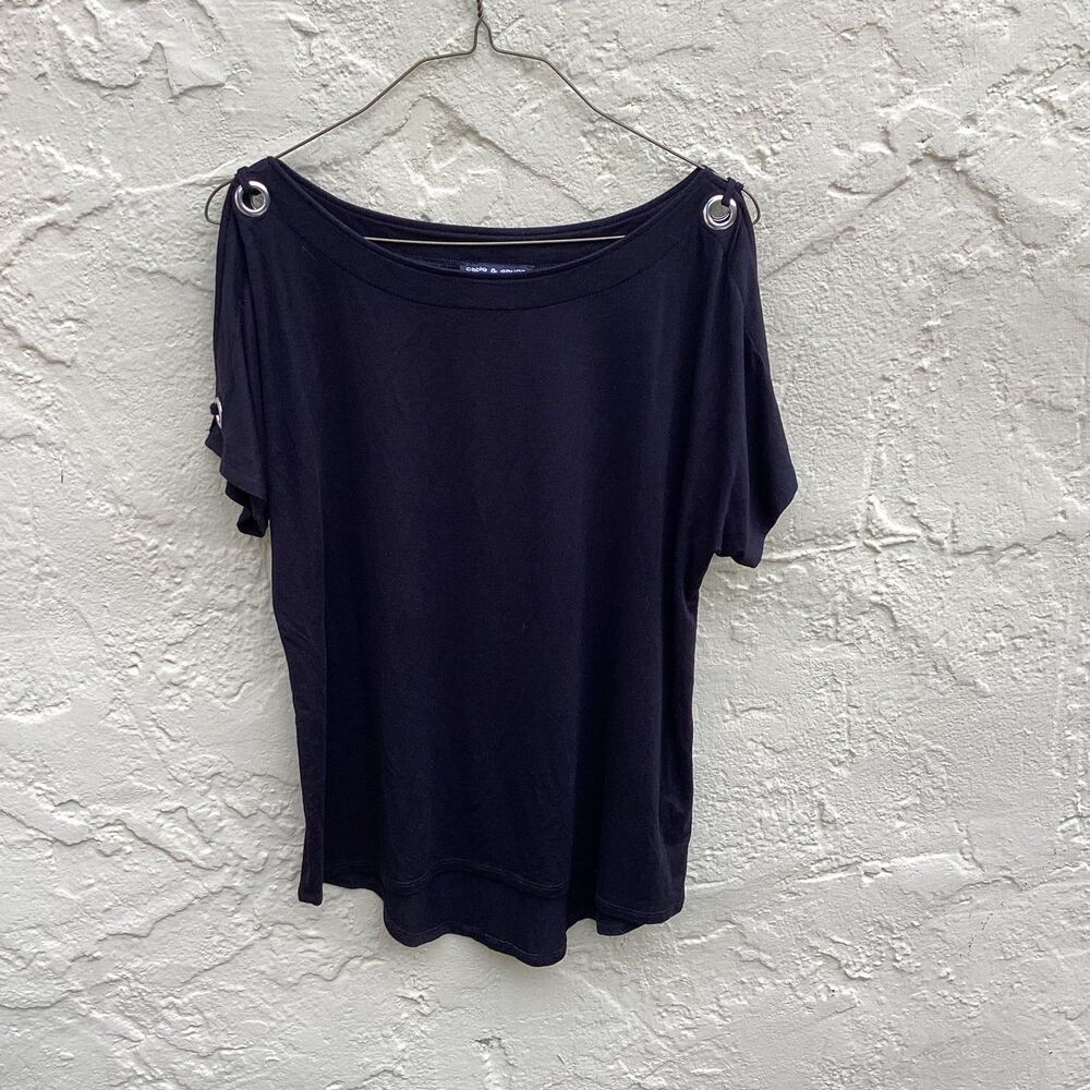 Cable & Gauge grommet sleeved top
